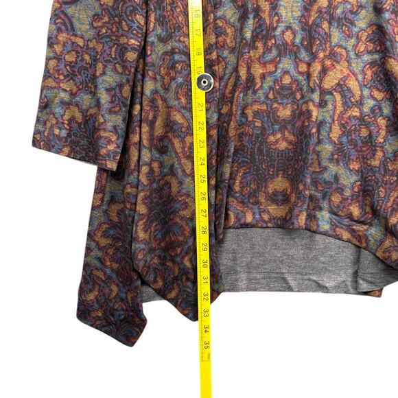 Nally And Millie Womens Floral Asymmetrical Hem Printed Long Sleeve Tunic XL‎ - Picture 7 of 7